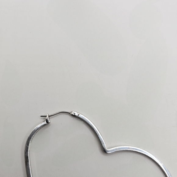 ⭐️40% Off⭐️ Steel by Design Flat Heart Hoop Earrings - Picture 5 of 5